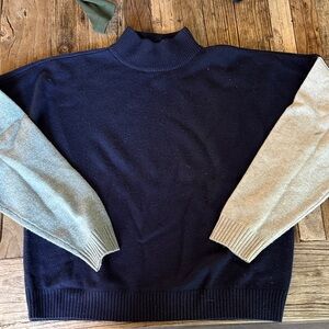 Baldwin Two-Tone Turtleneck Sweater Wool/Cashmere (M)